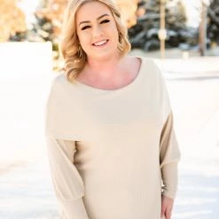 No Ship Drop Ship Call Me Cozy Sweater In Crème Brûlée