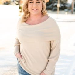 No Ship Drop Ship Call Me Cozy Sweater In Crème Brûlée