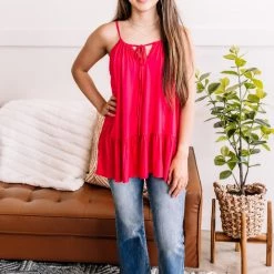 No Ship Drop Ship Sweet Summertime Ruffle Tank In Hot Pink 13 No Ship Drop Ship Sweet Summertime Ruffle Tank In Hot Pink