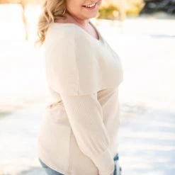 No Ship Drop Ship Call Me Cozy Sweater In Crème Brûlée