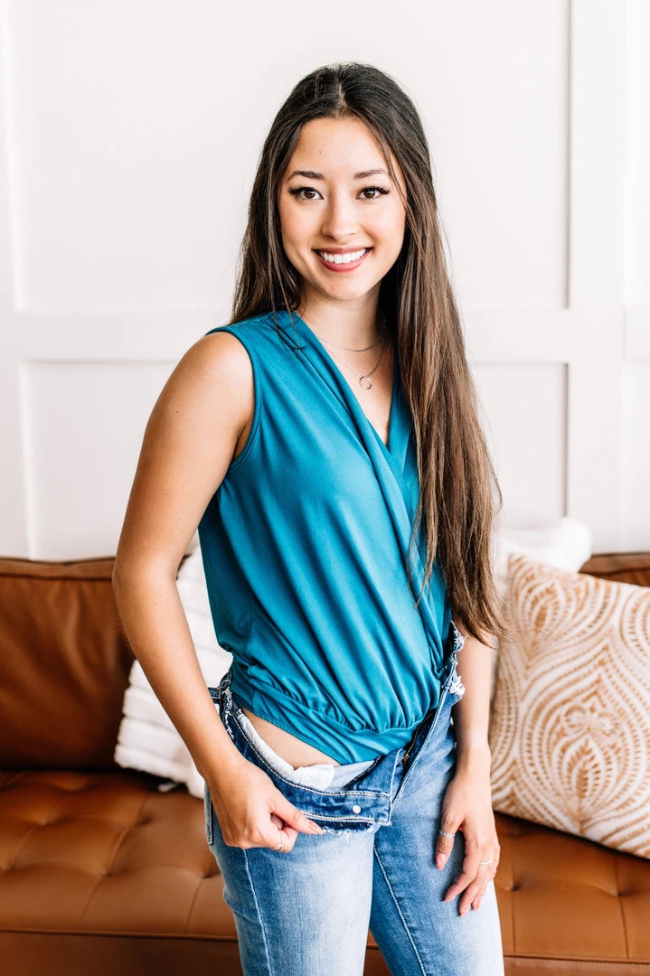 No Ship Drop Ship Ready To Mingle Bodysuit In Teal 3 No Ship Drop Ship Ready To Mingle Bodysuit In Teal