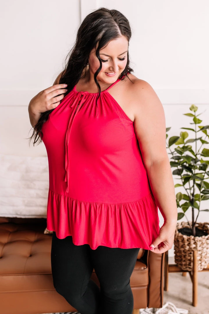 No Ship Drop Ship Sweet Summertime Ruffle Tank In Hot Pink 3 No Ship Drop Ship Sweet Summertime Ruffle Tank In Hot Pink