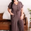 No Ship Drop Ship Make It Happen Jumpsuit In Mahogany New Arrivals