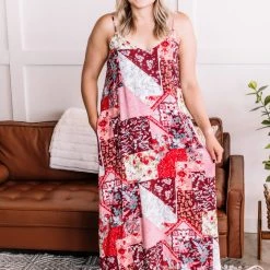 No Ship Drop Ship New Arrivals In A Fix Patchwork Maxi Dress