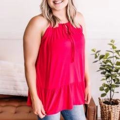 No Ship Drop Ship Sweet Summertime Ruffle Tank In Hot Pink 12 No Ship Drop Ship Sweet Summertime Ruffle Tank In Hot Pink