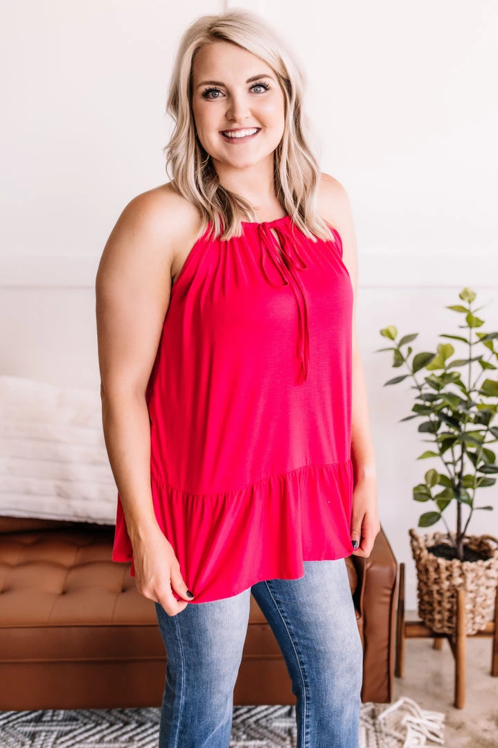 No Ship Drop Ship Sweet Summertime Ruffle Tank In Hot Pink 5 No Ship Drop Ship Sweet Summertime Ruffle Tank In Hot Pink