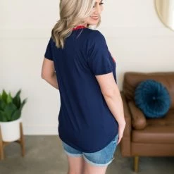 No Ship Drop Ship New Arrivals What Is Love Tee In Navy