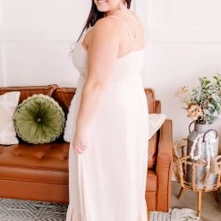 No Ship Drop Ship New Arrivals #M351 XOXO Oh A Whim Crochet Maxi Dress (Natural)