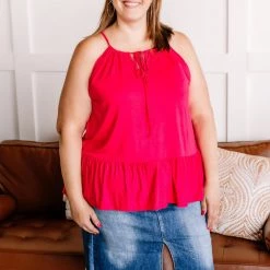 No Ship Drop Ship Sweet Summertime Ruffle Tank In Hot Pink 14 No Ship Drop Ship Sweet Summertime Ruffle Tank In Hot Pink