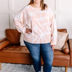 No Ship Drop Ship New Arrivals We've Got Sunshine Pullover In Peach