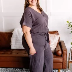 No Ship Drop Ship Make It Happen Jumpsuit In Mahogany New Arrivals