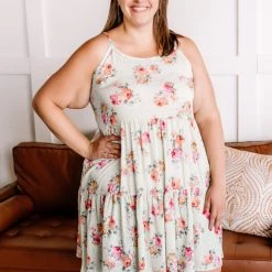 No Ship Drop Ship Pretty Little Thing Midi Dress In Sage Florals New Arrivals