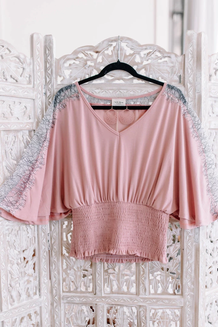 No Ship Drop Ship New Arrivals The Final Touch Pink Lace Dolman Top 16 No Ship Drop Ship New Arrivals The Final Touch Pink Lace Dolman Top