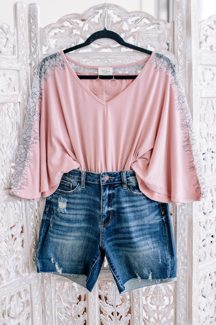 No Ship Drop Ship New Arrivals The Final Touch Pink Lace Dolman Top 14 No Ship Drop Ship New Arrivals The Final Touch Pink Lace Dolman Top