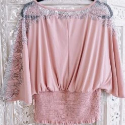 No Ship Drop Ship New Arrivals The Final Touch Pink Lace Dolman Top 30 No Ship Drop Ship New Arrivals The Final Touch Pink Lace Dolman Top