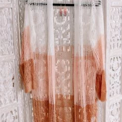 No Ship Drop Ship Twice Around The Block Ivory Pink And Camel Cardigan New Arrivals