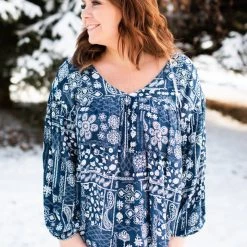 No Ship Drop Ship Blue Is Your Color Peasant Top New Arrivals