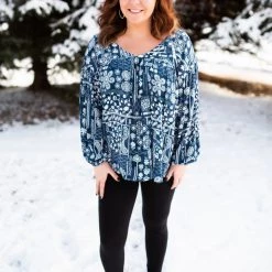 No Ship Drop Ship Blue Is Your Color Peasant Top New Arrivals