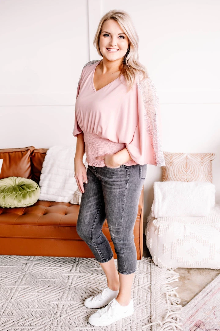 No Ship Drop Ship New Arrivals The Final Touch Pink Lace Dolman Top 7 No Ship Drop Ship New Arrivals The Final Touch Pink Lace Dolman Top