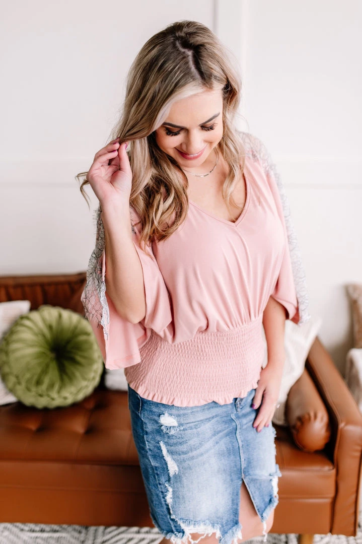 No Ship Drop Ship New Arrivals The Final Touch Pink Lace Dolman Top 5 No Ship Drop Ship New Arrivals The Final Touch Pink Lace Dolman Top