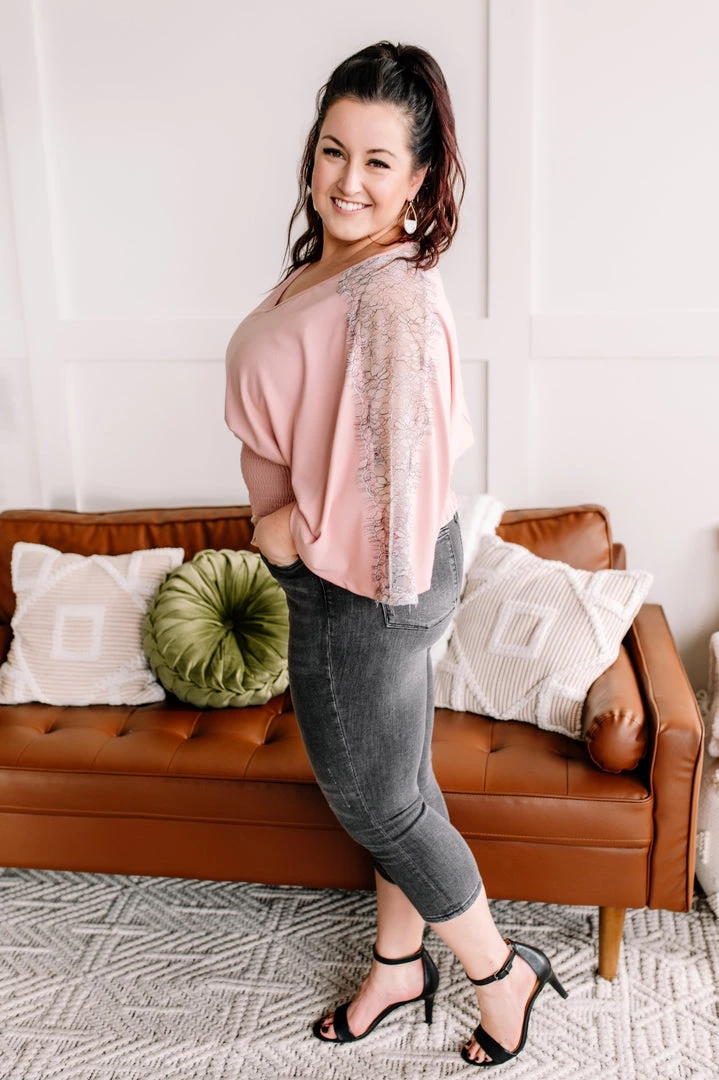 No Ship Drop Ship New Arrivals The Final Touch Pink Lace Dolman Top 8 No Ship Drop Ship New Arrivals The Final Touch Pink Lace Dolman Top