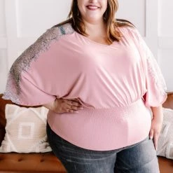 No Ship Drop Ship New Arrivals The Final Touch Pink Lace Dolman Top 23 No Ship Drop Ship New Arrivals The Final Touch Pink Lace Dolman Top