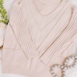 No Ship Drop Ship You Are So Beautiful Lace Sweater In Natural New Arrivals 30 No Ship Drop Ship You Are So Beautiful Lace Sweater In Natural New Arrivals