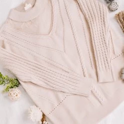 No Ship Drop Ship You Are So Beautiful Lace Sweater In Natural New Arrivals 29 No Ship Drop Ship You Are So Beautiful Lace Sweater In Natural New Arrivals