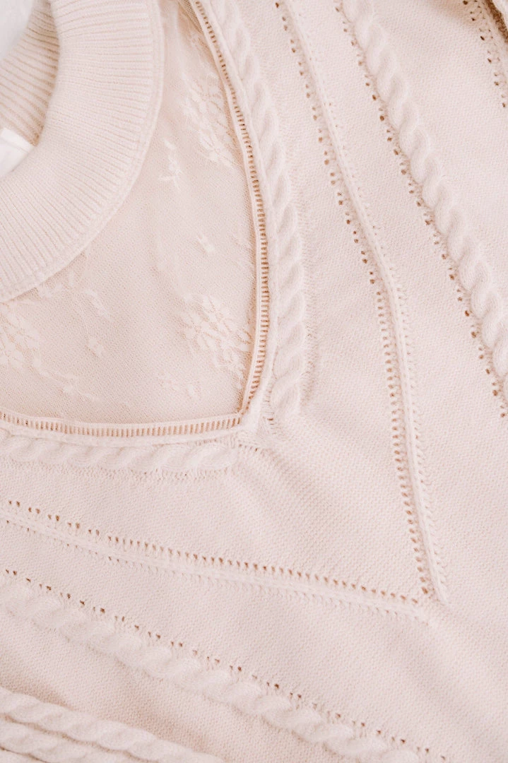 No Ship Drop Ship You Are So Beautiful Lace Sweater In Natural New Arrivals 14 No Ship Drop Ship You Are So Beautiful Lace Sweater In Natural New Arrivals