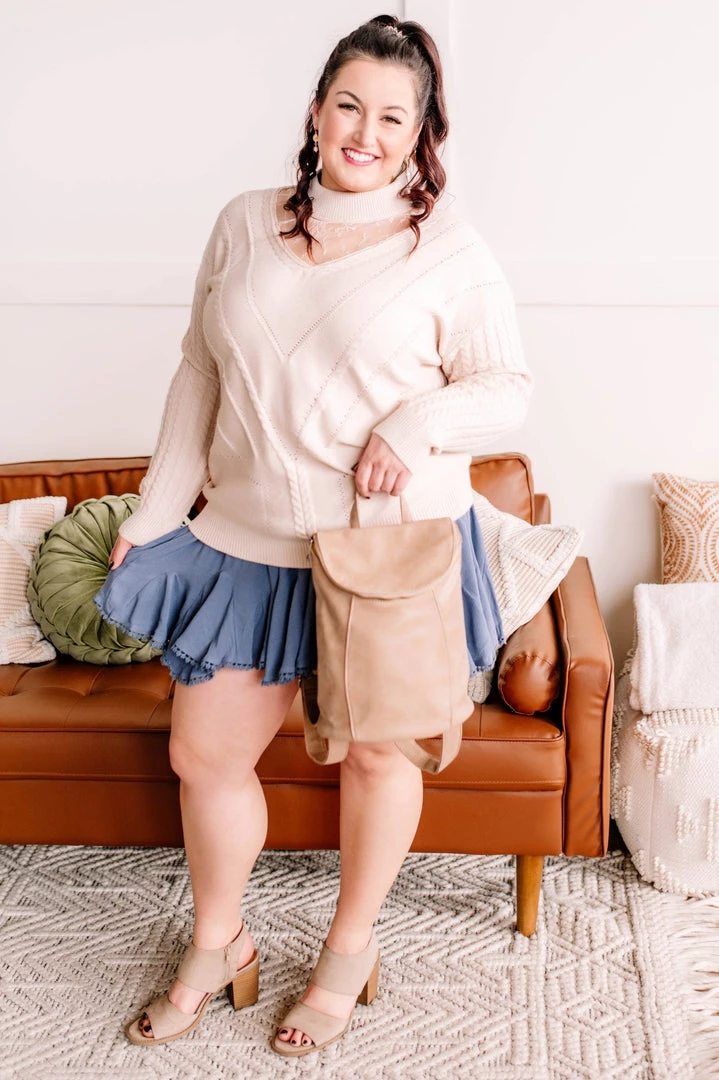 No Ship Drop Ship You Are So Beautiful Lace Sweater In Natural New Arrivals 9 No Ship Drop Ship You Are So Beautiful Lace Sweater In Natural New Arrivals