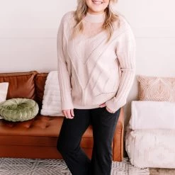 No Ship Drop Ship You Are So Beautiful Lace Sweater In Natural New Arrivals 19 No Ship Drop Ship You Are So Beautiful Lace Sweater In Natural New Arrivals