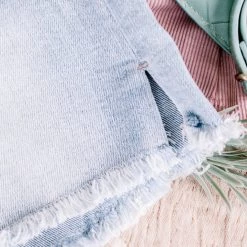 No Ship Drop Ship New Arrivals Twisted Sister Braided Waistband Judy Blue Jean Shorts