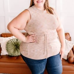 No Ship Drop Ship Say It With Style Mock Neck Top In Caramel New Arrivals