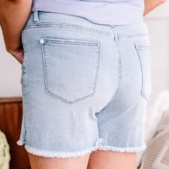 No Ship Drop Ship New Arrivals Twisted Sister Braided Waistband Judy Blue Jean Shorts