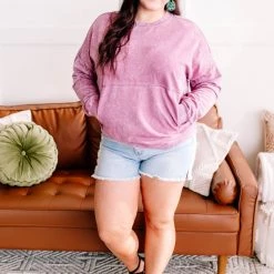 No Ship Drop Ship Before Time Pullover In Lilac New Arrivals