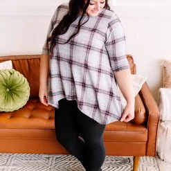 No Ship Drop Ship Don't Be Such A Square Plaid Print Asymmetrical Top 21 No Ship Drop Ship Don't Be Such A Square Plaid Print Asymmetrical Top