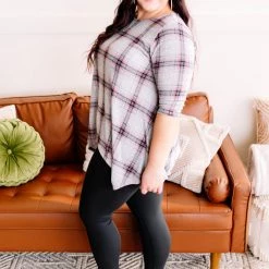 No Ship Drop Ship Don't Be Such A Square Plaid Print Asymmetrical Top 16 No Ship Drop Ship Don't Be Such A Square Plaid Print Asymmetrical Top