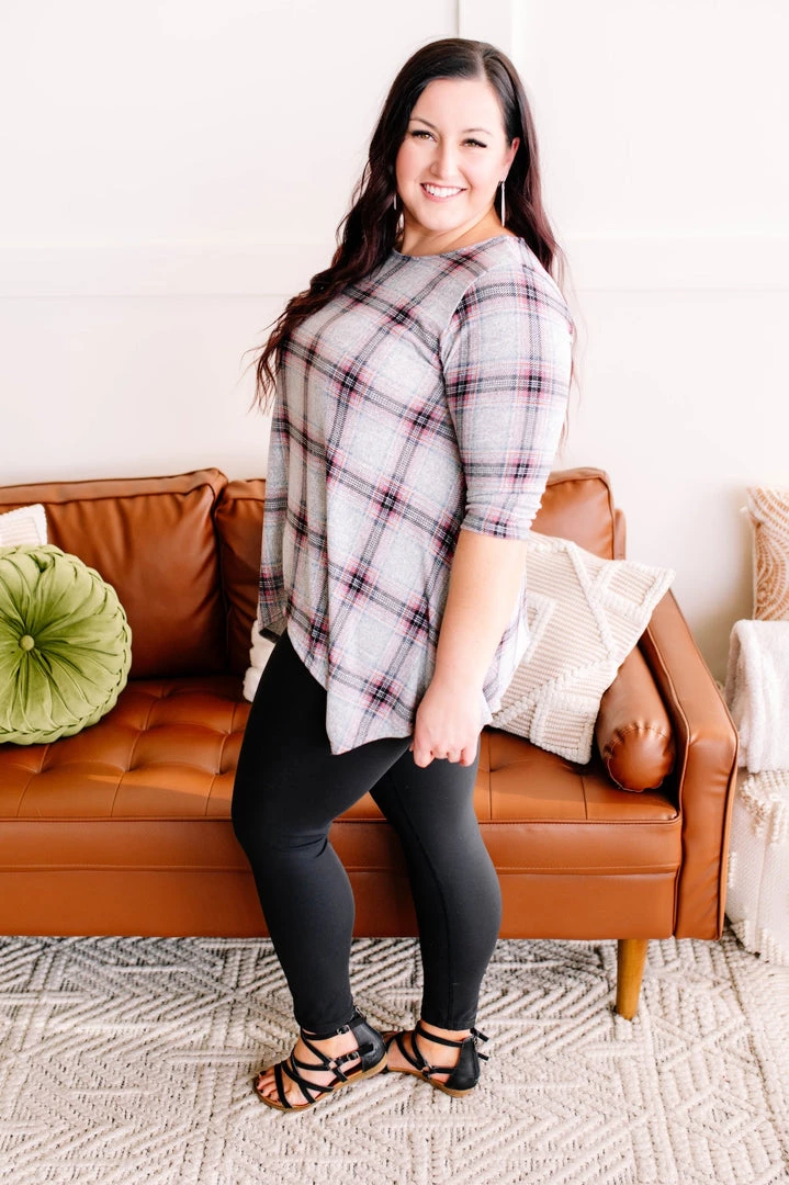 No Ship Drop Ship Don't Be Such A Square Plaid Print Asymmetrical Top 6 No Ship Drop Ship Don't Be Such A Square Plaid Print Asymmetrical Top