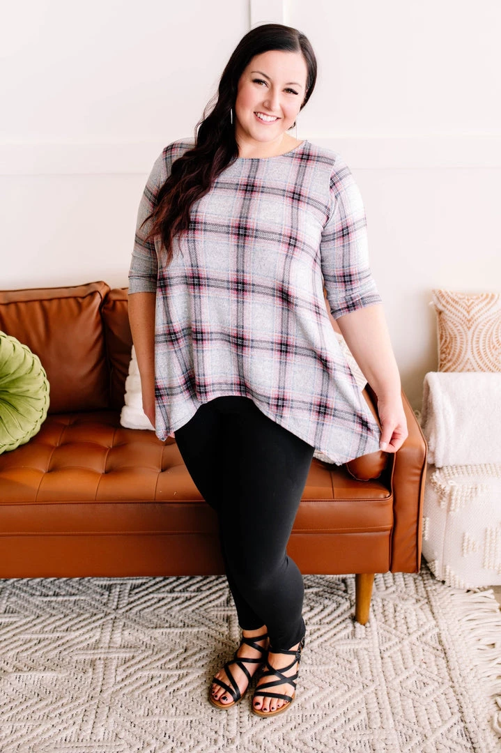 No Ship Drop Ship Don't Be Such A Square Plaid Print Asymmetrical Top 9 No Ship Drop Ship Don't Be Such A Square Plaid Print Asymmetrical Top