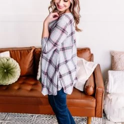 No Ship Drop Ship Don't Be Such A Square Plaid Print Asymmetrical Top 17 No Ship Drop Ship Don't Be Such A Square Plaid Print Asymmetrical Top