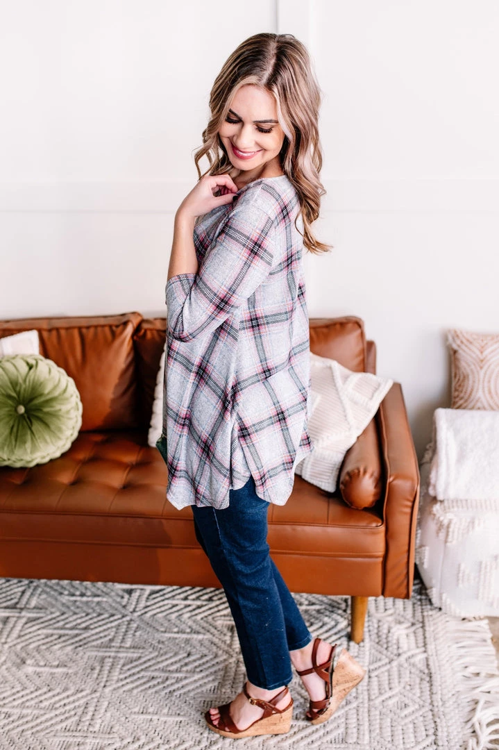 No Ship Drop Ship Don't Be Such A Square Plaid Print Asymmetrical Top 7 No Ship Drop Ship Don't Be Such A Square Plaid Print Asymmetrical Top