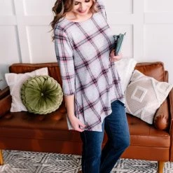 No Ship Drop Ship Don't Be Such A Square Plaid Print Asymmetrical Top 20 No Ship Drop Ship Don't Be Such A Square Plaid Print Asymmetrical Top