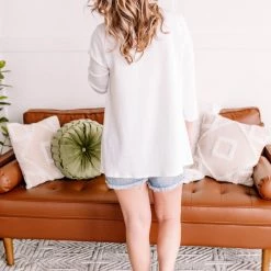 No Ship Drop Ship No Stopping Us Now Novelty Knit Top In White