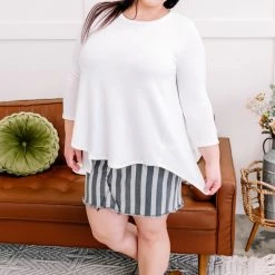 No Ship Drop Ship No Stopping Us Now Novelty Knit Top In White