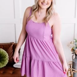 No Ship Drop Ship Telling Stories Crochet Dress In Dark Orchid New Arrivals