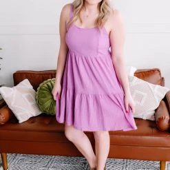 No Ship Drop Ship Telling Stories Crochet Dress In Dark Orchid New Arrivals