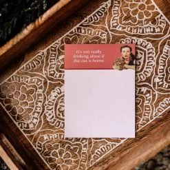 No Ship Drop Ship New Arrivals It's Not Really Drinking Alone If The Cat Is Home Notepad
