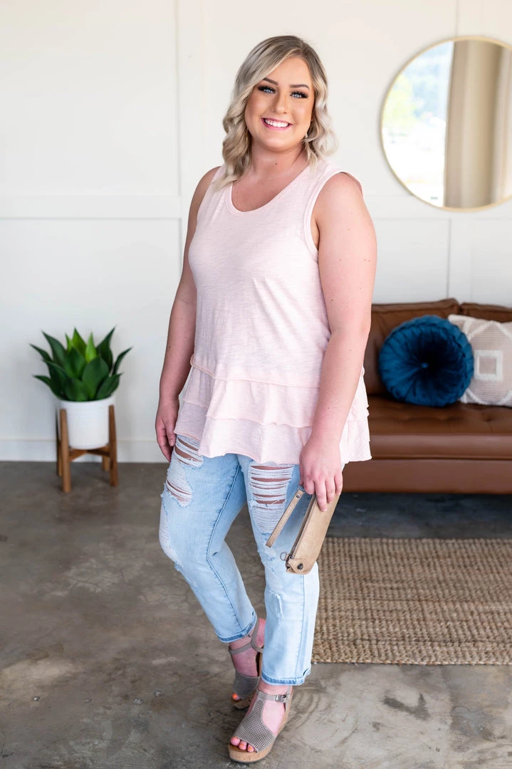 No Ship Drop Ship Lay It On Thick Sleeveless Top In Ballerina Pink 4 No Ship Drop Ship Lay It On Thick Sleeveless Top In Ballerina Pink