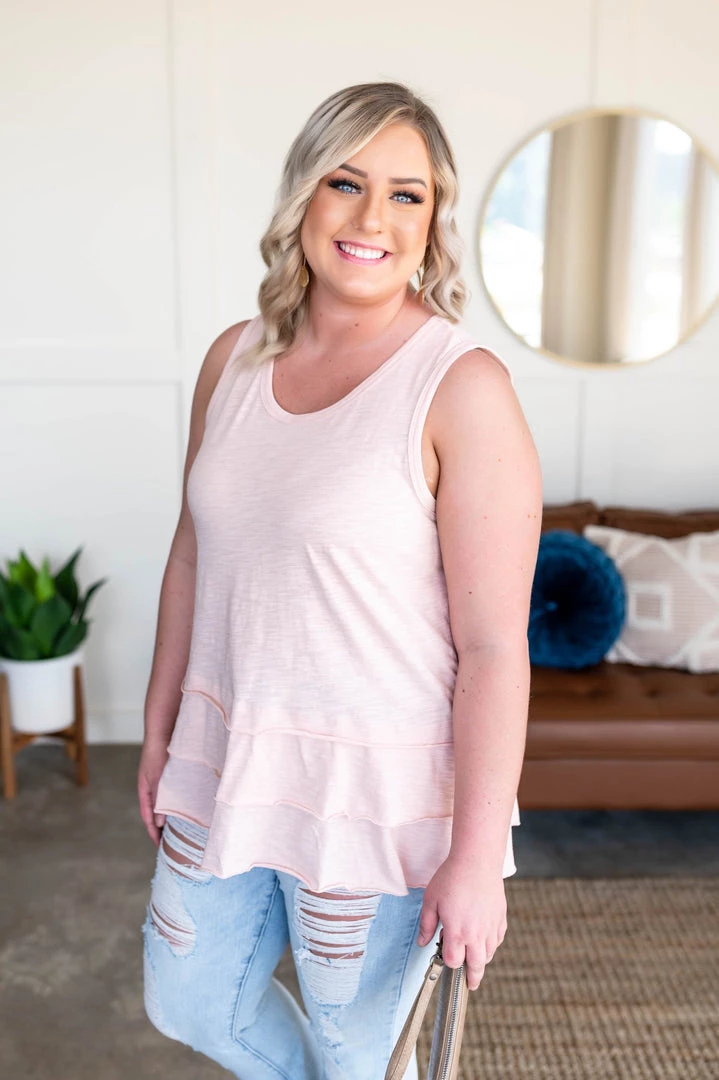 No Ship Drop Ship Lay It On Thick Sleeveless Top In Ballerina Pink 3 No Ship Drop Ship Lay It On Thick Sleeveless Top In Ballerina Pink