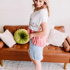 No Ship Drop Ship Always Be My Babydoll In Blue And Mauve Floral